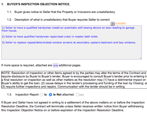 What is the inspection objection